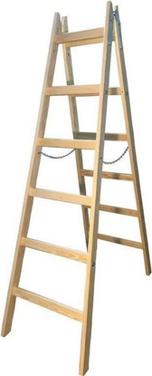 Изображение AWTools AWTOOLS DRABINA DREWNIANA 2x 6 STOPNI 150KG