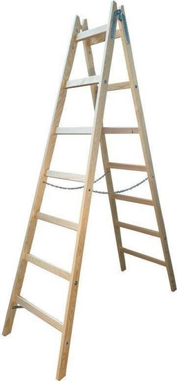 Изображение AWTools AWTOOLS DRABINA DREWNIANA 2x 7 STOPNI 150KG