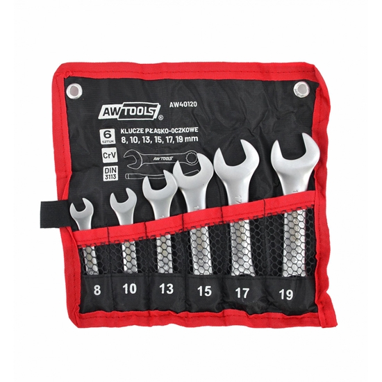 Picture of AWTools AWTOOLS KLUCZ PASKO-OCZKOWY KRÓTKI  KPL. 6szt. /8mm-19mm/ (8,10,13,15,17,19mm)