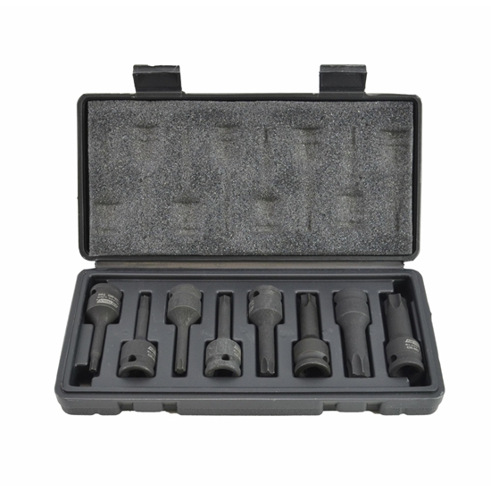 Picture of AWTools AWTOOLS KLUCZE UDAROWE TRZPIENIOWE TORX 8szt. BLACK LINE