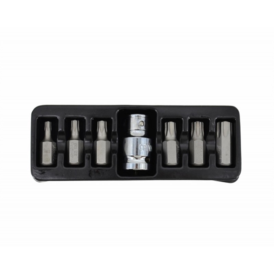 Picture of AWTools AWTOOLS KOCÓWKI TORX 7elem. T25 - T55 + ADAPTER, Z OTWOREM BL AW35116BL