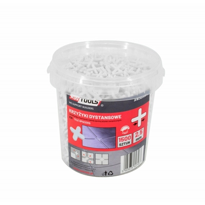 Attēls no AWTools AWTOOLS KRZYYKI DYSTANSOWE 1,0mm / 1800szt. WIADERKO AW303551