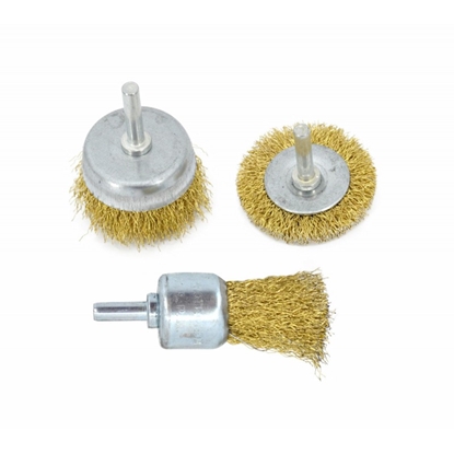 Picture of AWTools AWTOOLS SZCZOTKA DRUCIANA TRZPIENIOWA 3szt.