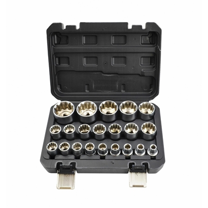 Изображение AWTools AWTOOLS ZESTAW NASADEK SPLINE 21el. 12-KT. BLACK LINE