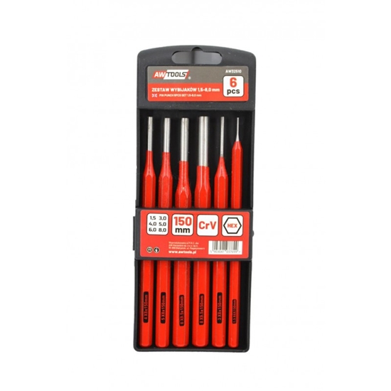 Изображение AWTools AWTOOLS ZESTAW WYBIJAKÓW 1.5-8.0 mm 6cz. AW32510