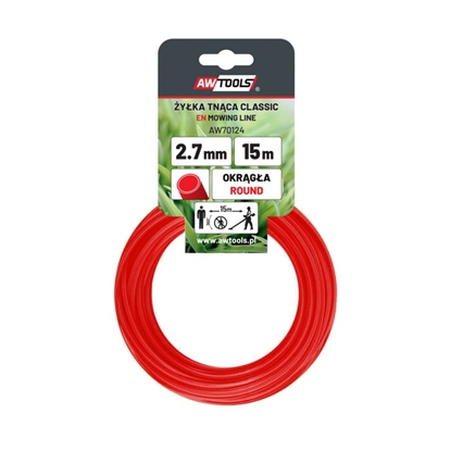 Picture of Aukla trimmerim AWTools AW70124; (2,7 mm/15 m) oranža, apaļa