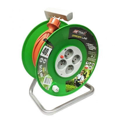 Picture of AWTools Przeduacz bbnowy Garden Line 3 x 1mm 10A 4 gniazda pomaraczowy 20m (AW70212)