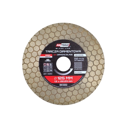 Изображение AWTOOLS TARCZA DIAMENTOWA 125x22,2 / PLASTER MIODU 2w1 BLACK LINE