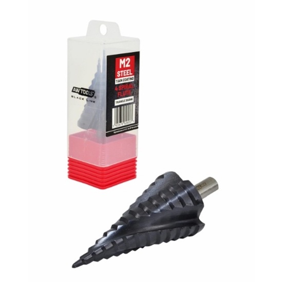 Picture of AWTOOLS WIERTO STOPNIOWE SPIRALNE M2-TiAlN / 4-12 / BL