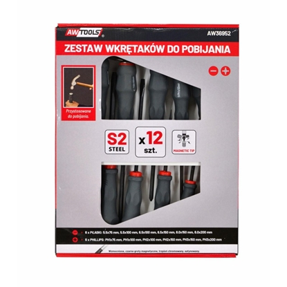 Attēls no AWTools Zestaw wkrtaków do pobijania 12szt. (AW36952)