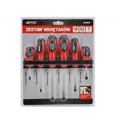 Attēls no AWTools Zestaw wkrtaków na wieszaku S2 6szt. (AW36806)