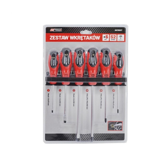 Picture of AWTools Zestaw wkrtaków na wieszaku S2 6szt. (AW36807)