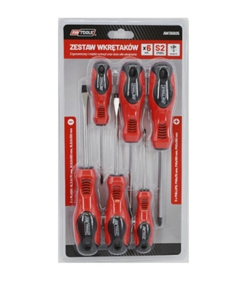 Attēls no AWTools Zestaw wkrtaków S2 6szt. (AW36805)