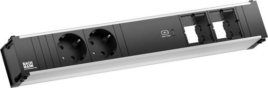 Изображение Bachmann CONI 2xCEE7/3 1xUSB C 60W, earthing contact GST18 plug