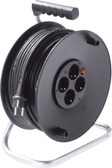 Picture of Bachmann Schutzkontakt-Aufrollkabeltrommel 4fach 230VAC, 25 m