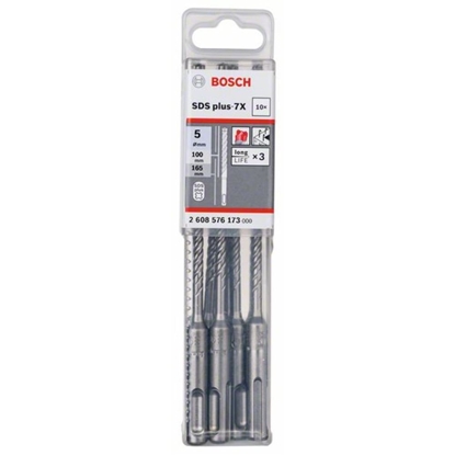Изображение Betona urbis Bosch SDS-plus 7X; 5x100x165 mm; 10 gab.
