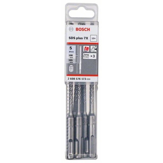 Изображение Betona urbis Bosch SDS-plus 7X; 5x100x165 mm; 10 gab.