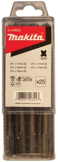 Изображение Betona urbju komplekts Makita; 5/6/8 mm; 25 gab.