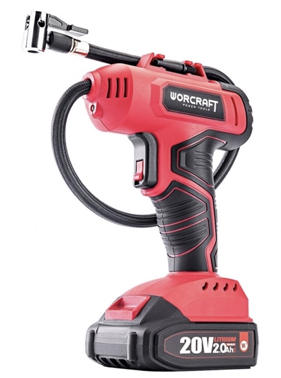 Picture of Bezvada gaisa pumpis Worcraft CAC-S20LiG; 20 V; 1x4,0 Ah akum.