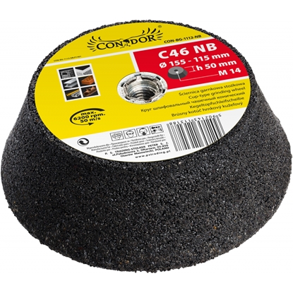 Изображение Bļodiņas riteņi Condor CON-BG-1112-NB; 155/115x50 mm