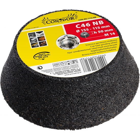 Изображение Bļodiņas riteņi Condor CON-BG-1112-NB; 155/115x50 mm