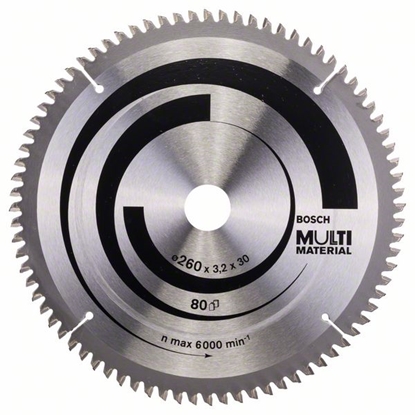 Picture of Bosch Bosch circular saw blade multi material, O 260mm, 80Z
