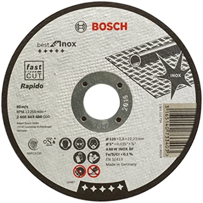 Picture of Bosch Bosch cutting disc Best for Inox, Rapido, O 125mm (straight, A 60 W INOX BF)