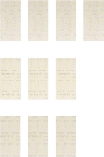 Picture of Bosch Bosch Expert M480 grid structure sanding sheet set 93 x 186mm, K80 / 120 / 180 (10 pieces, for orbital sanders)