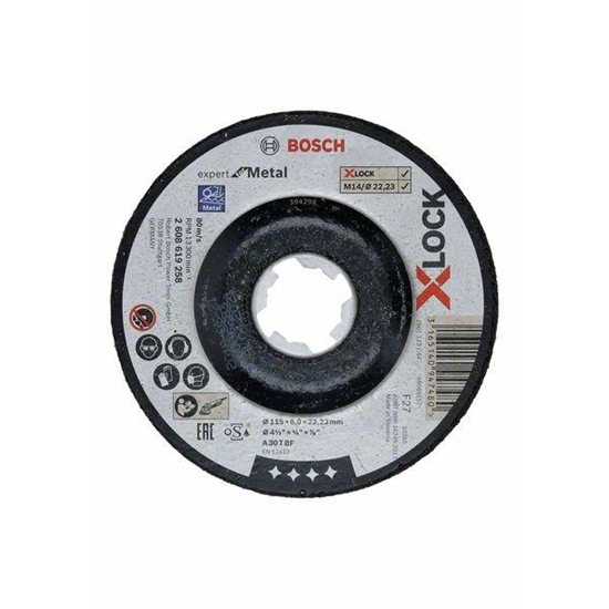 Изображение Bosch Bosch roughing X-LOCK Expert for Metal 115mm cranked grinding wheel (115 x 6 x Length 22.23mm)