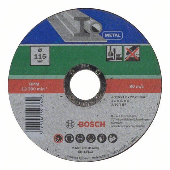 Изображение Bosch Bosch SKÆRESKIVE METAL 115X1,6MM LIGE