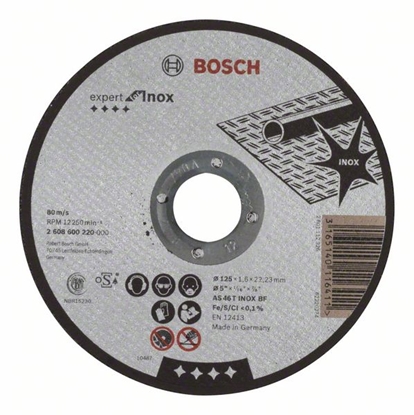 Изображение Bosch BOSCH TARCZA METAL 125mm x 1,6mm x 22mm EXPERT FOR INOX
