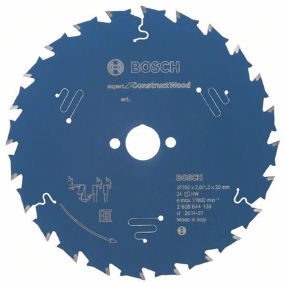 Attēls no Bosch Tarcza pilarska Expert for Construct Wood 160 x 20mm 24z (2.608.644.136)