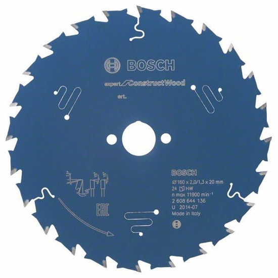 Picture of Bosch Tarcza pilarska Expert for Construct Wood 160 x 20mm 24z (2.608.644.136)