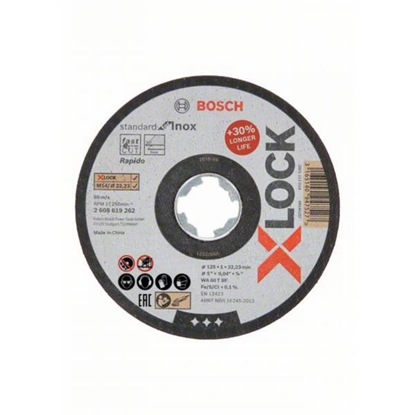Attēls no Bosch X-LOCK cutting disk 115x1,0 Std f INOX