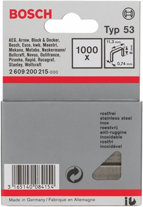 Attēls no Skavas Bosch 2609200215; 11,4x8,0 mm; 1000 gab.; tips 53
