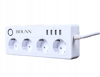 Picture of Bounn Inteligentny przedÅuÅ¼acz z WiFi 4xEU + 4x USB