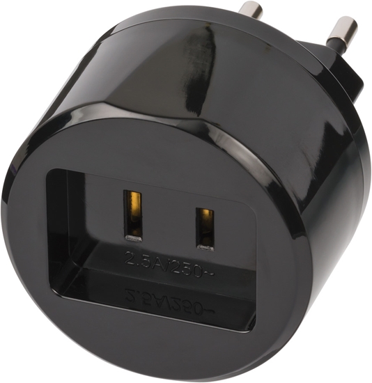 Изображение Brennenstuhl Adapter Travel Stecksystem US/Aufsatz DE 2,5A