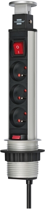 Изображение Brennenstuhl Przeduacz biurkowy Tower-Power 3 gniazda z wycznikiem 2m (1396201003)