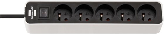 Изображение Brennenstuhl Steckdosenleiste 5-fach weiss mit schwarz/5.00m