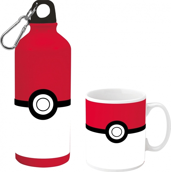 Picture of Butelka bidon 500ml aluminium + kubek Pokemon 