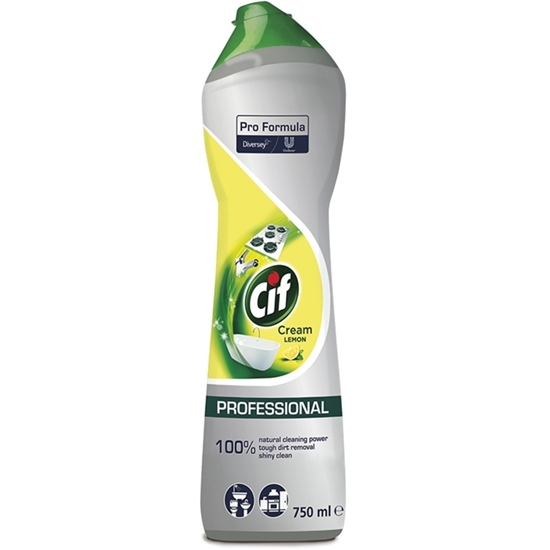 Изображение CIF Professional Cream Lemon universāls krēmveida tīrīšanas līdzeklis, 0,75L (8gab/kastē)