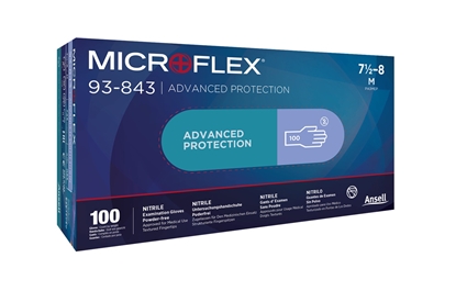 Изображение Cimdi Ansell Microflex 93-843; M; 100 gab.