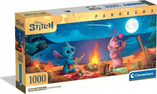 Изображение Clementoni Puzzle Panorama Disney Stitch 1000 elementów (37061)