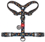 Picture of Collar WauDog Nylon Szelki nylonowe anatomiczne w ksztacie litery H, z QR-paszportem, plastikowy fastex, wzór POMARACZE, rozmiar M 20mm