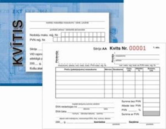 Изображение DARĪJUMA KVĪTS A6 AR NR., 3-KĀRT. 25 KOMPL.