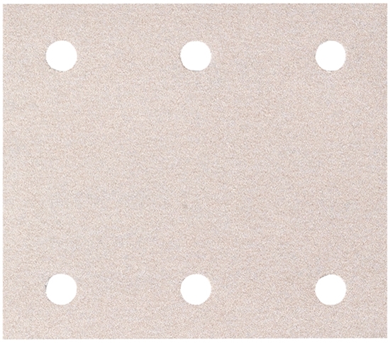 Изображение Daudzfunkcionālajām orbitālajām slīpmašīnām paredzētā smilšpapīra loksnes 114x102 mm; P100; 10 gab.