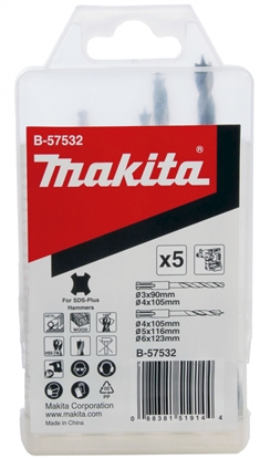 Изображение Daudzfunkcionālu urbju komplekts Makita B-57532; 5 gab.