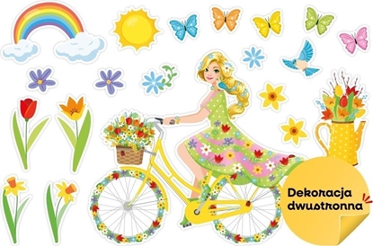 Picture of Dekoracja wiosenna - Pani Wiosna na rowerze 20el