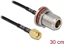 Picture of Delock Antenna Cable RP-SMA plug to N jack RG-174 30 cm