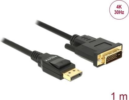 Изображение Delock Cable DisplayPort 1.2 male > DVI 24+1 male passive 4K 30 Hz 1 m black